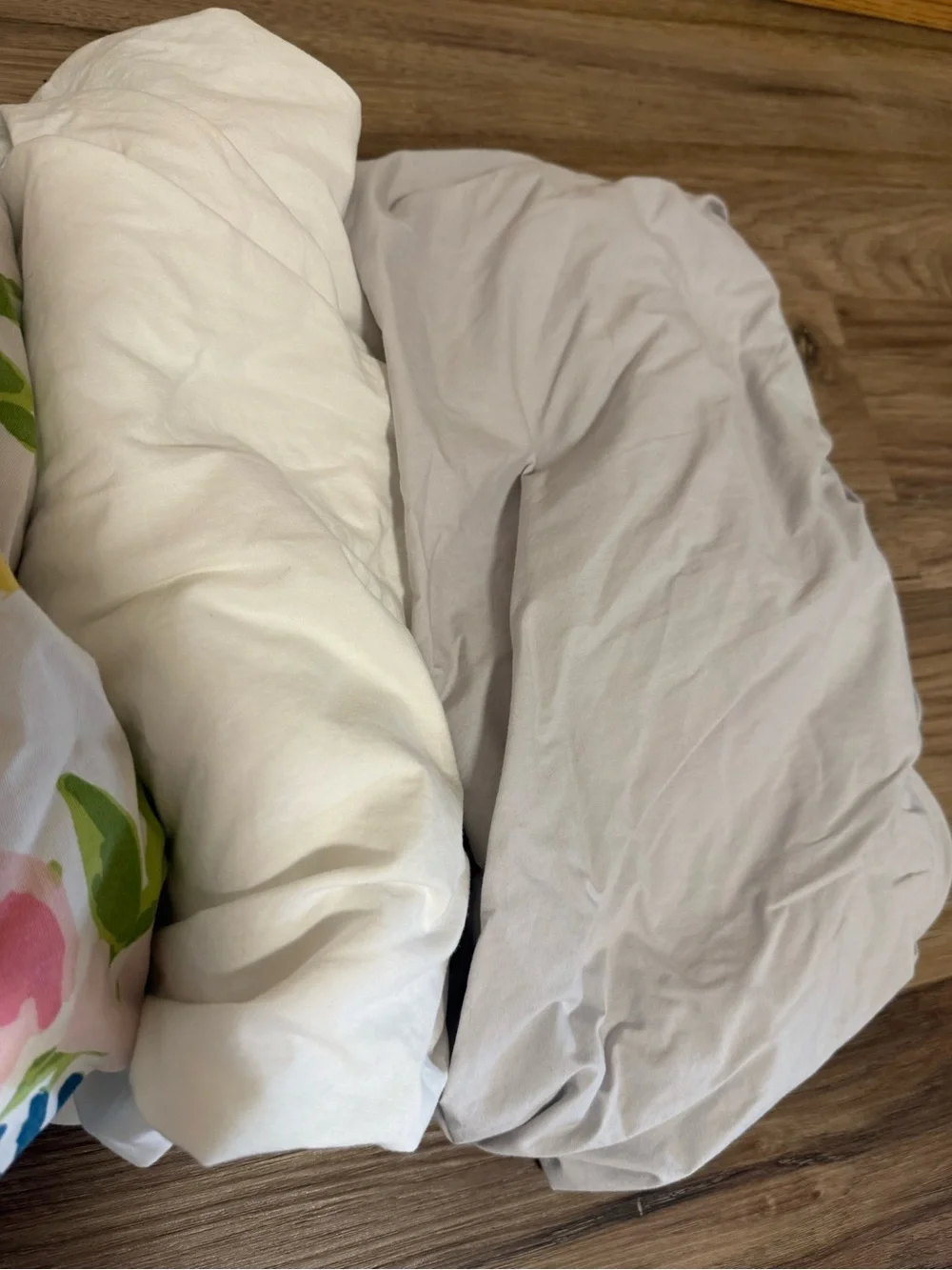 Set of 4 Floral and Solid Cotton Fitted Crib Sheet Set